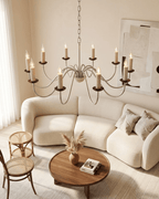 Edris Travertine Candle Chandelier