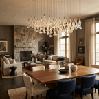 Celestia LED Glass Rain Chandelier