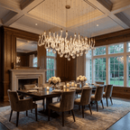 Celestia LED Glass Rain Chandelier