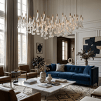 Celestia LED Glass Rain Chandelier
