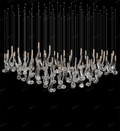 Celestia LED Glass Rain Chandelier