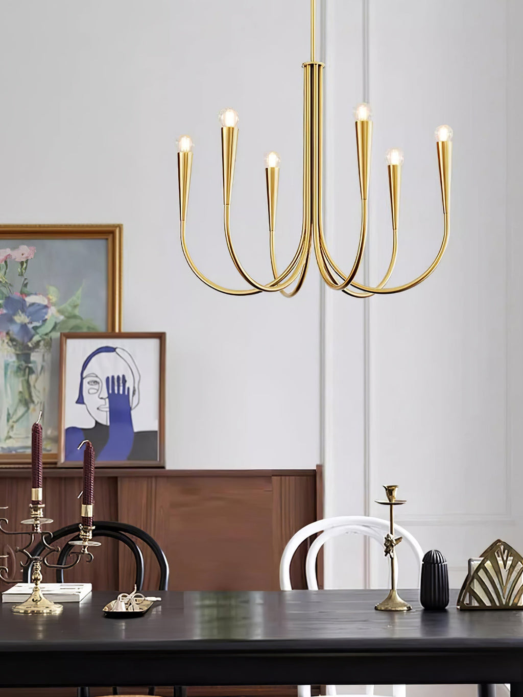 Swoop Arm Chandelier