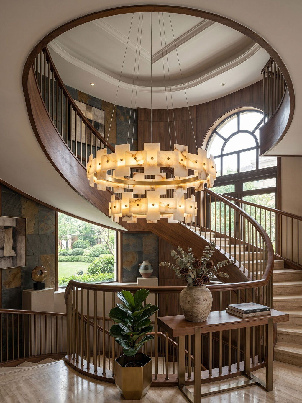 Alabaster Avalon Halo Chandelier