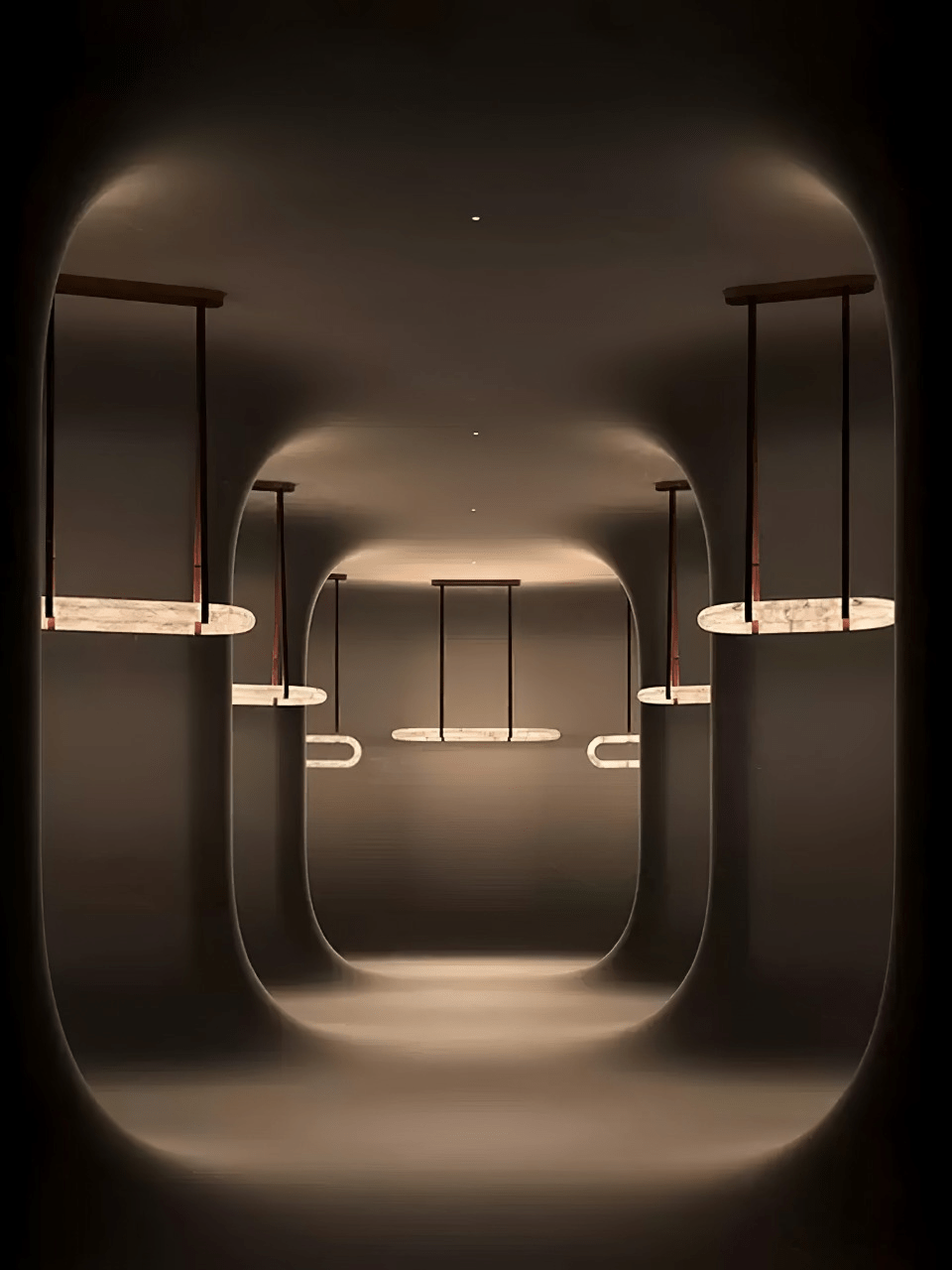 Circle Alabaster Chandelier