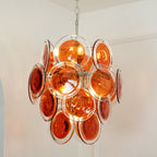 Orange Disk Glass Chandelier