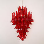 Glass Crimson Cascade Chandelier