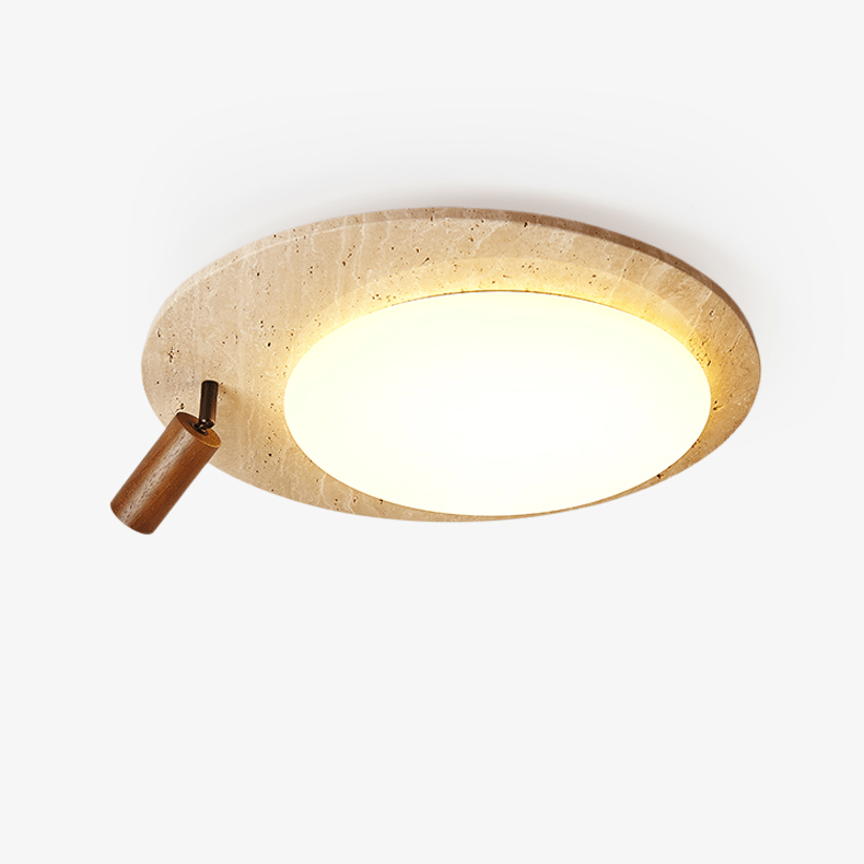 Travertine Oval Knob Ceiling Lamp