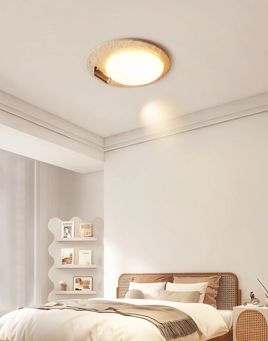 Travertine Oval Knob Ceiling Lamp