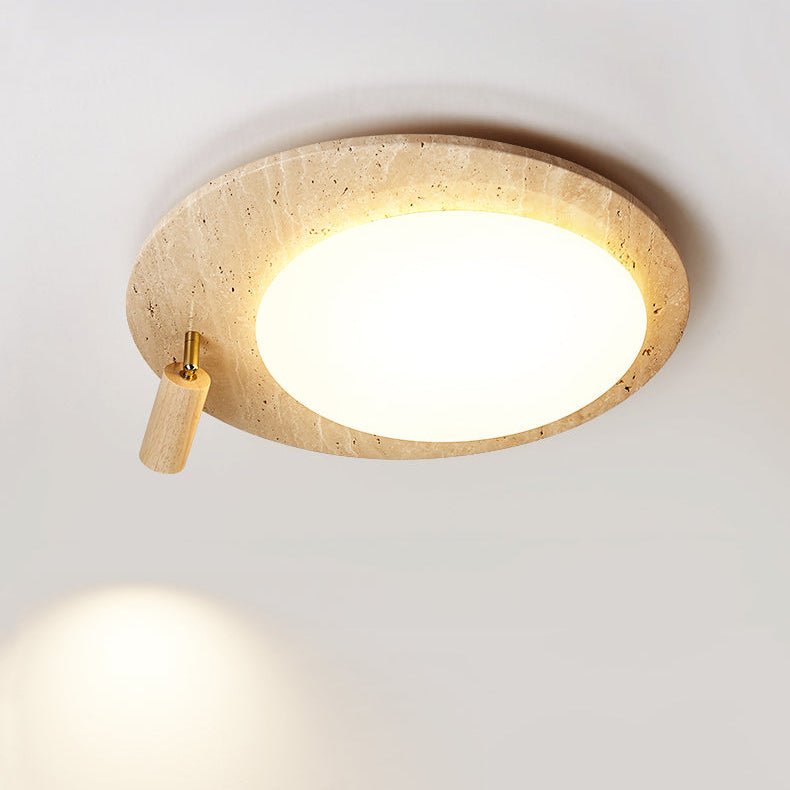 Travertine Oval Knob Ceiling Lamp