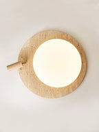 Travertine Oval Knob Ceiling Lamp