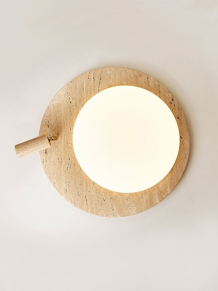 Travertine Oval Knob Ceiling Lamp