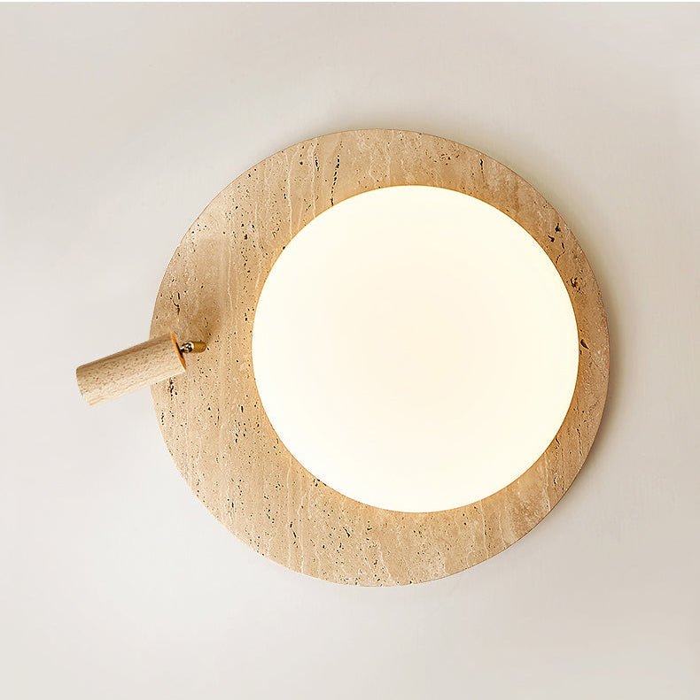 Travertine Oval Knob Ceiling Lamp