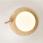 Travertine Oval Knob Ceiling Lamp
