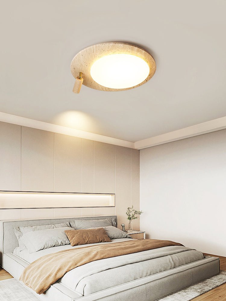 Travertine Oval Knob Ceiling Lamp