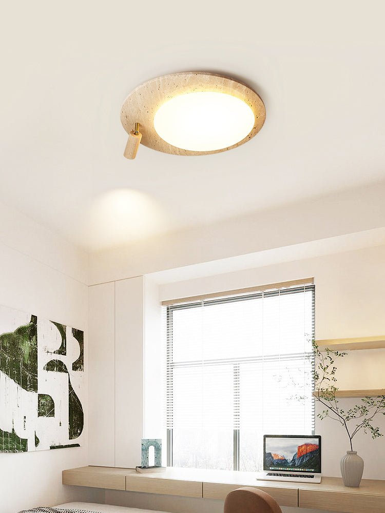 Travertine Oval Knob Ceiling Lamp