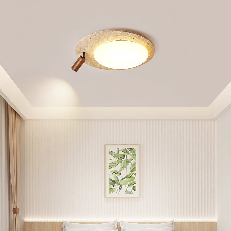 Travertine Oval Knob Ceiling Lamp