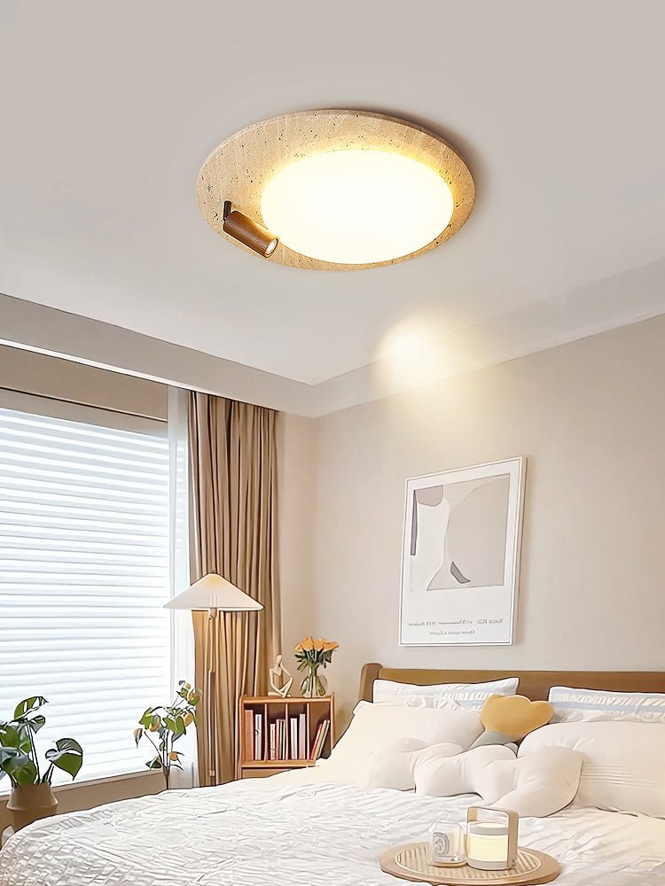 Travertine Oval Knob Ceiling Lamp