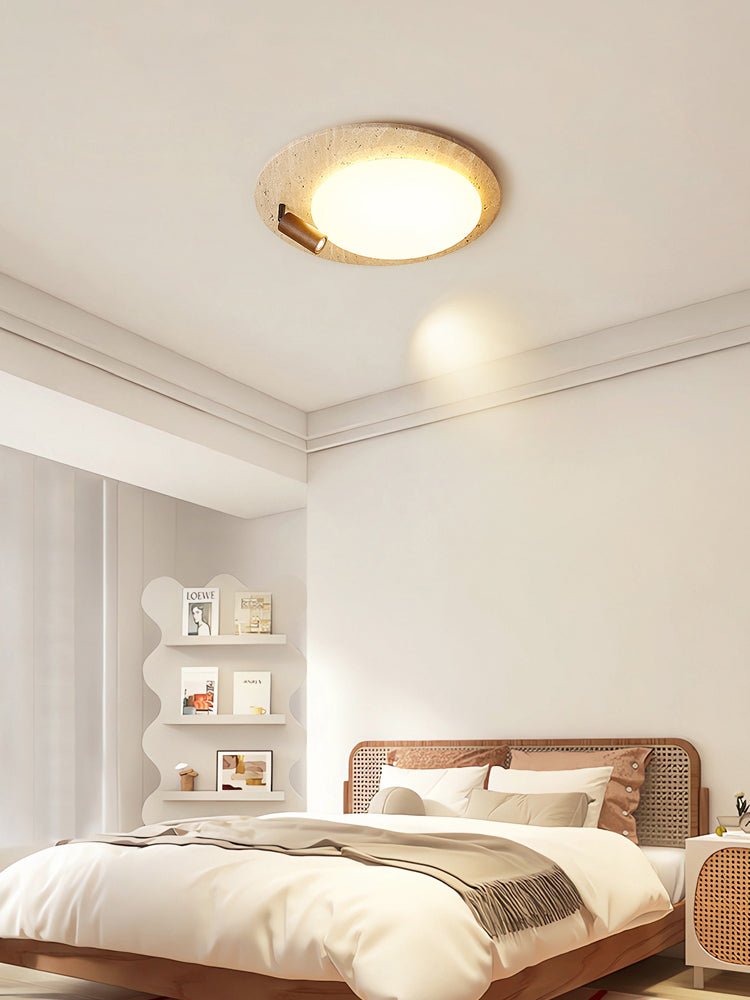 Travertine Oval Knob Ceiling Lamp