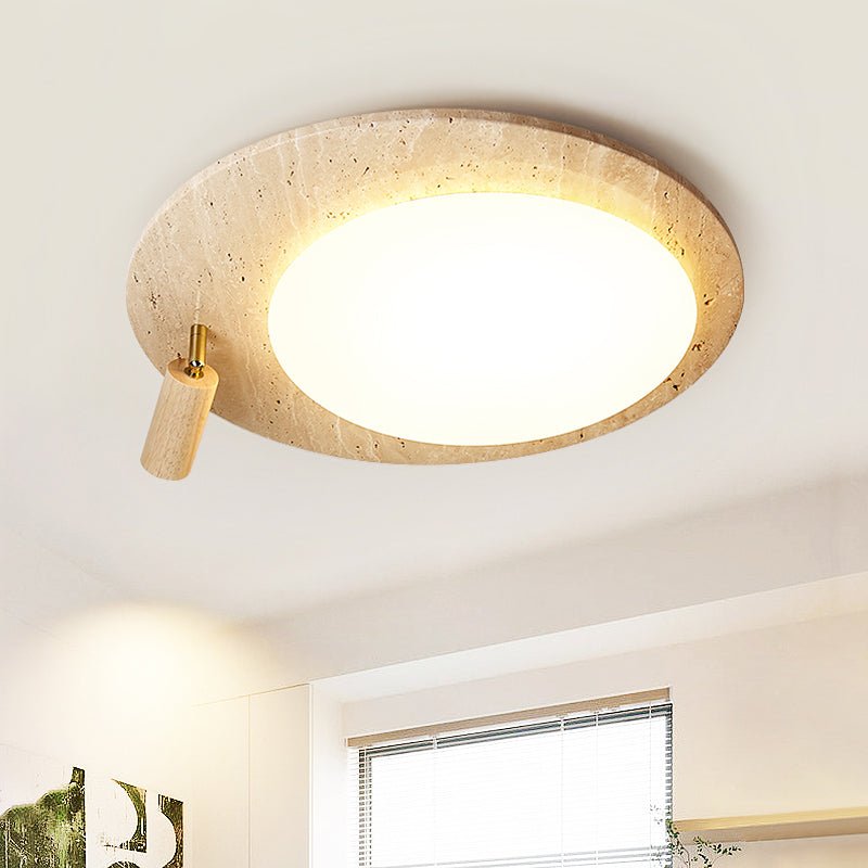 Travertine Oval Knob Ceiling Lamp