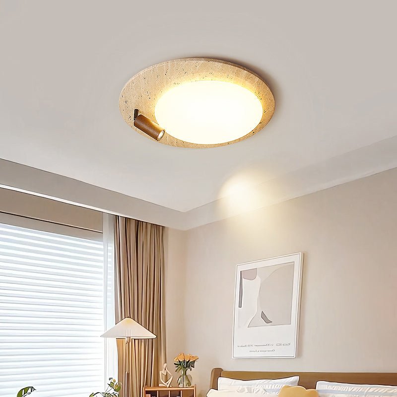 Travertine Oval Knob Ceiling Lamp