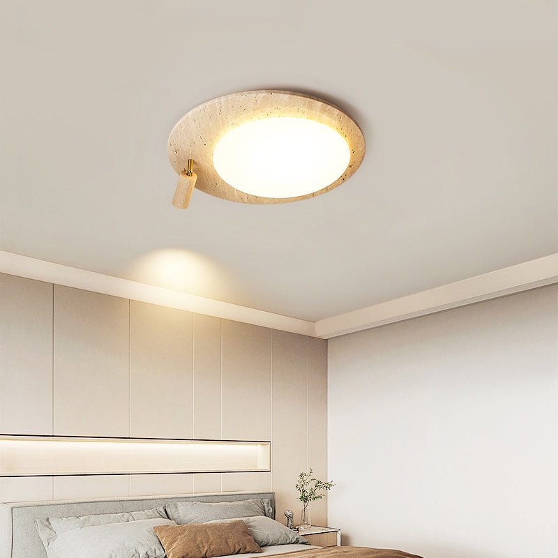 Travertine Oval Knob Ceiling Lamp