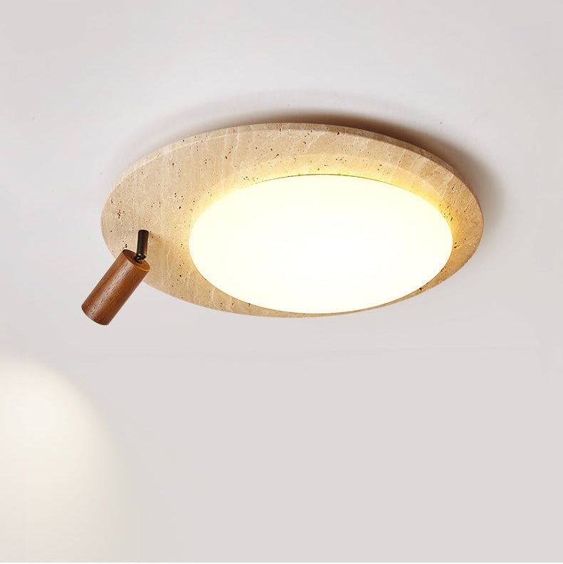 Travertine Oval Knob Ceiling Lamp
