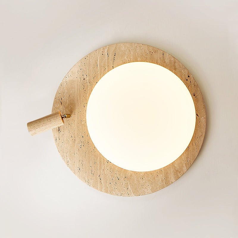 Travertine Oval Knob Ceiling Lamp