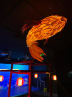 Crimson Swirl Koi Chandelier