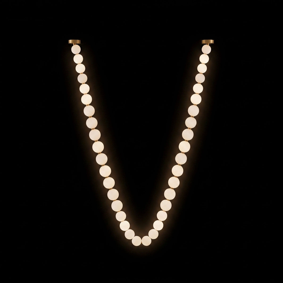 Pearl Glass Necklace Balls Chandelier