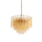 Golden Amber Glass Chandelier