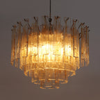 Golden Amber Glass Chandelier