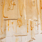 Golden Amber Glass Chandelier