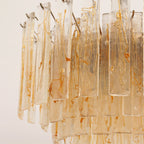 Golden Amber Glass Chandelier