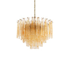 Golden Amber Glass Chandelier