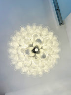 White Glass Petals Chandelier