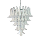 White Glass Petals Chandelier