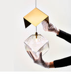 Cubic Luster Cascade Chandelier
