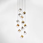 Cubic Luster Cascade Chandelier