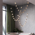 Cubic Luster Cascade Chandelier