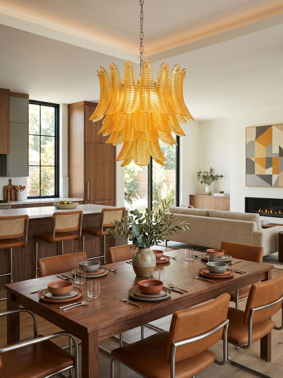 Aurelium Cascade Glass Chandelier
