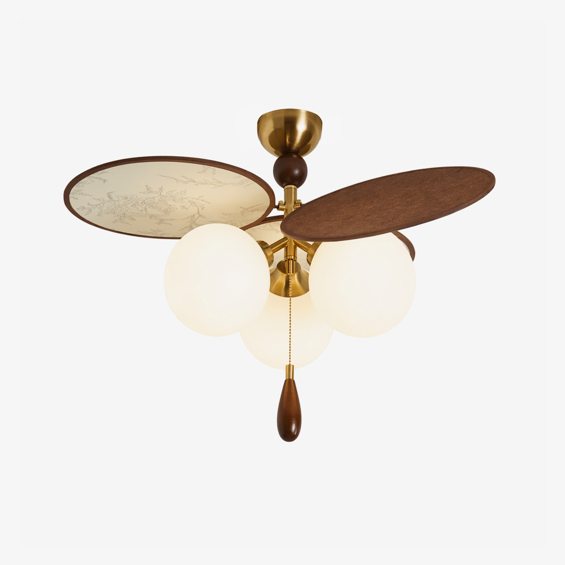 Vintage Floral Disc Ceiling Light