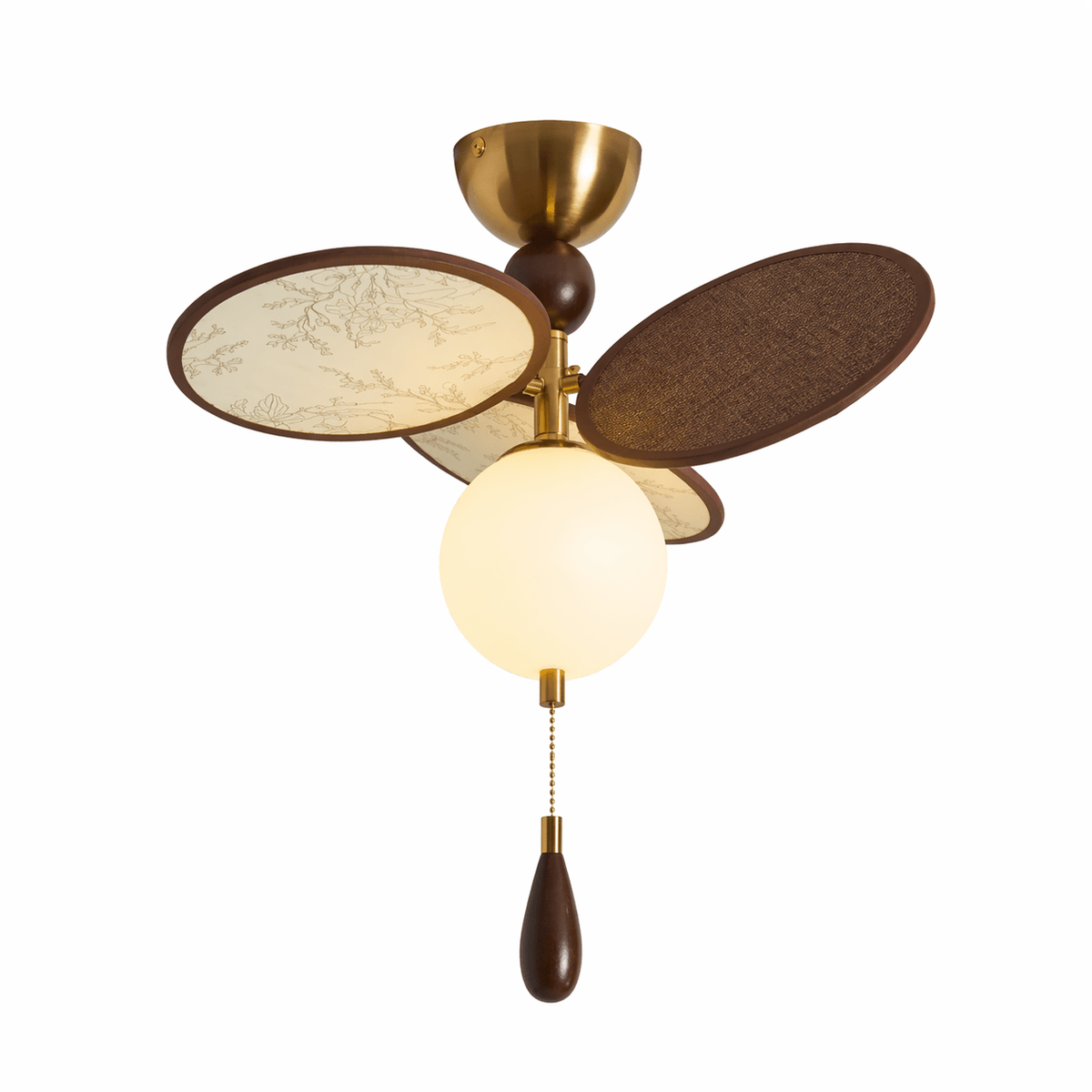 Vintage Floral Disc Ceiling Light