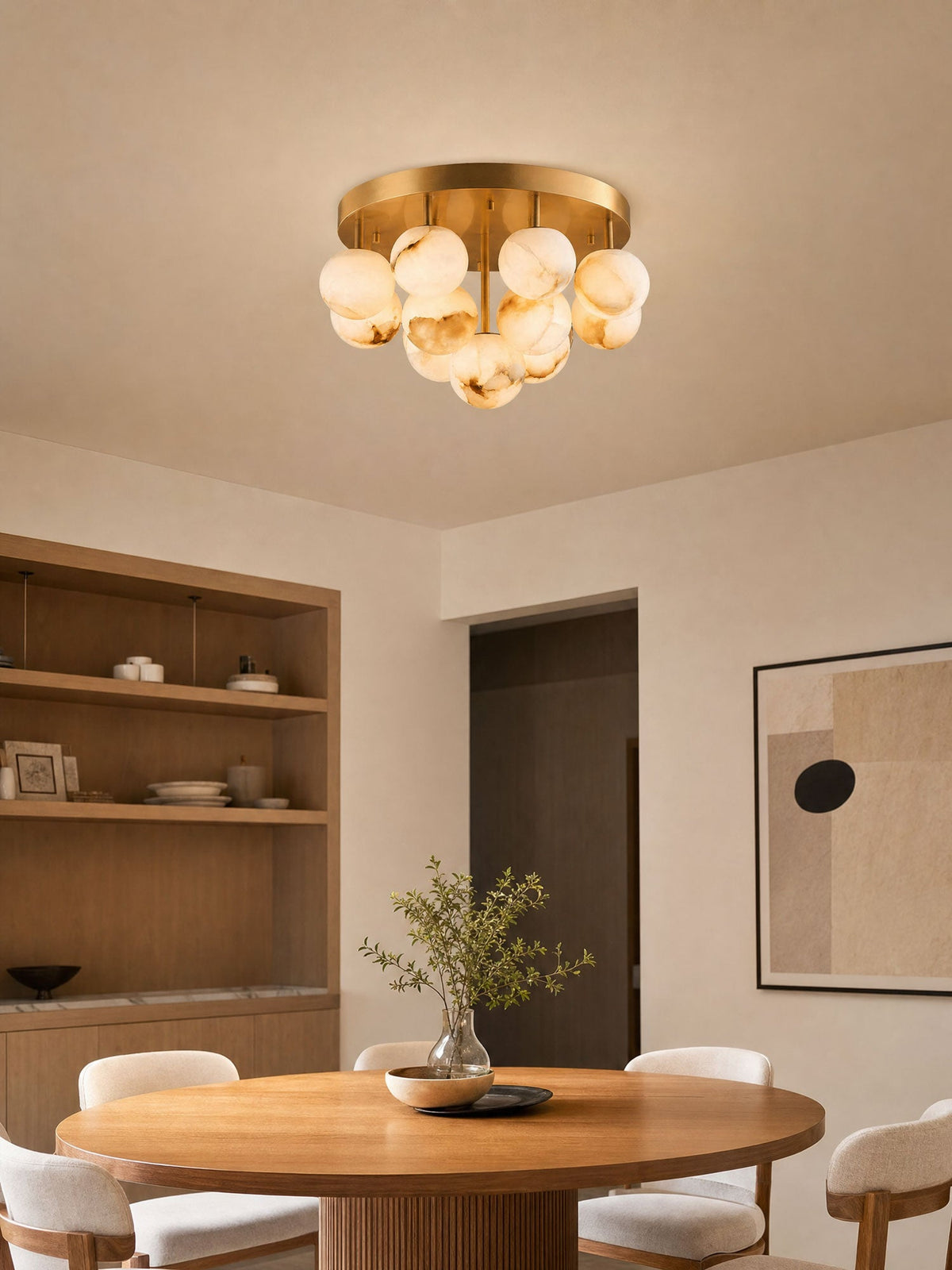 Aurelia Alabaster Globe Ceiling Light