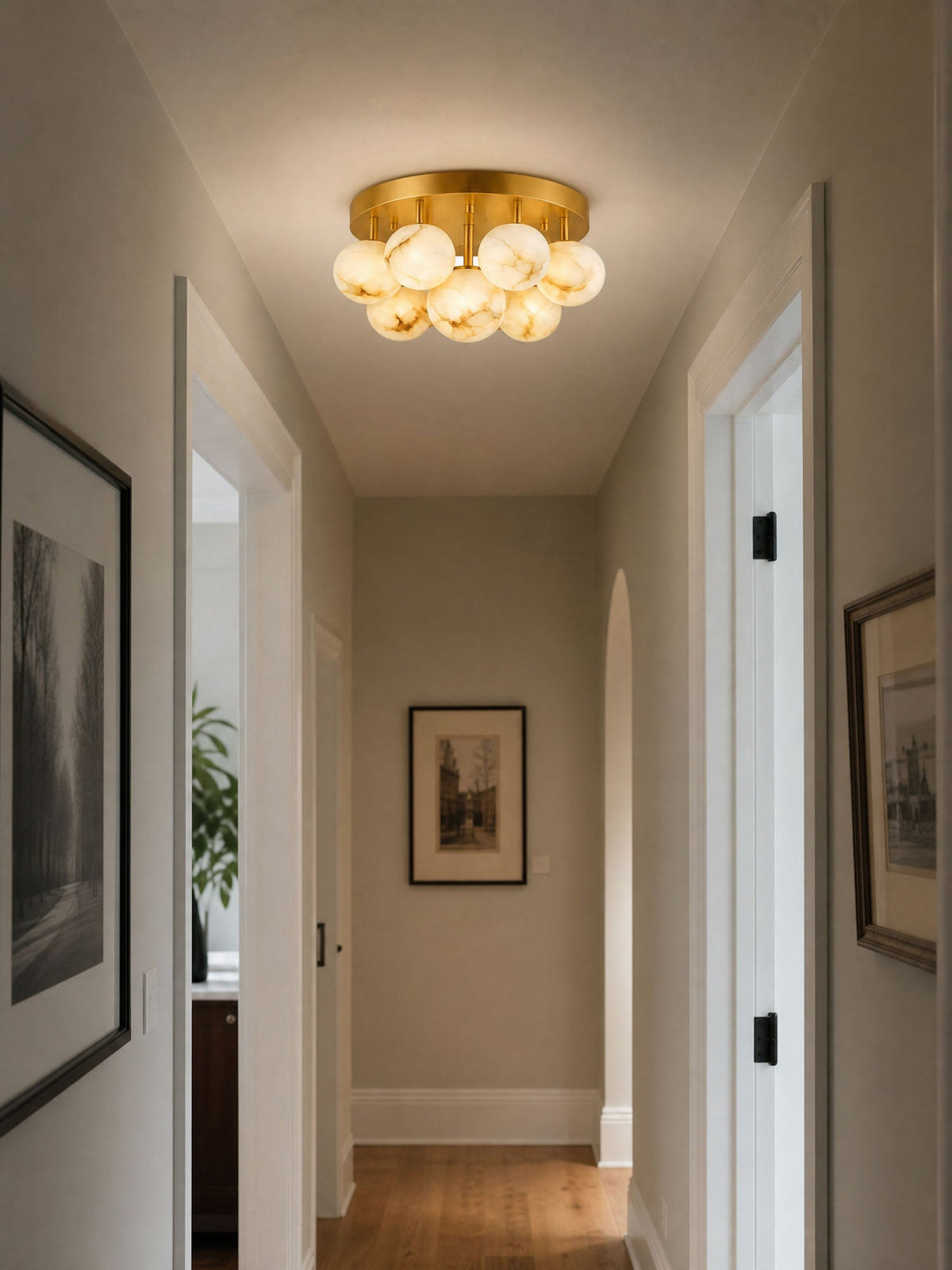 Aurelia Alabaster Globe Ceiling Light