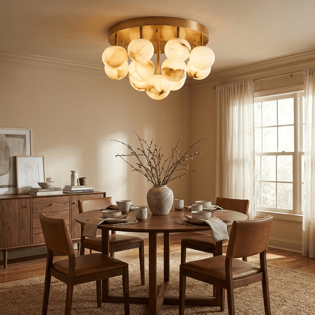 Aurelia Alabaster Globe Ceiling Light
