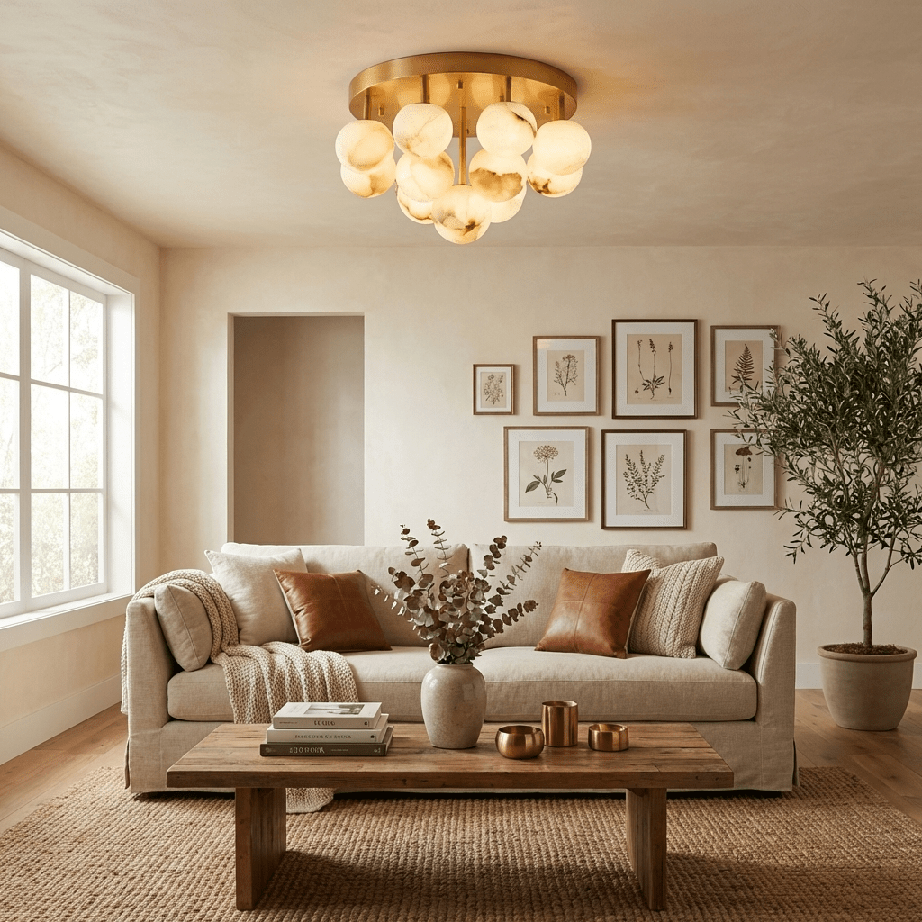 Aurelia Alabaster Globe Ceiling Light
