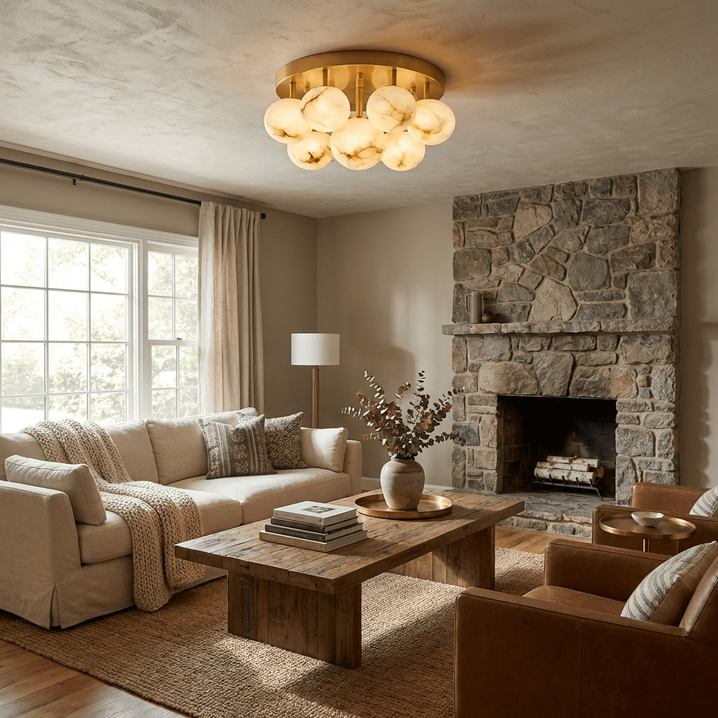 Aurelia Alabaster Globe Ceiling Light