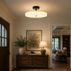 Luma Linen Drum Ceiling Light