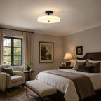 Luma Linen Drum Ceiling Light