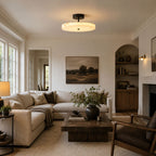 Luma Linen Drum Ceiling Light